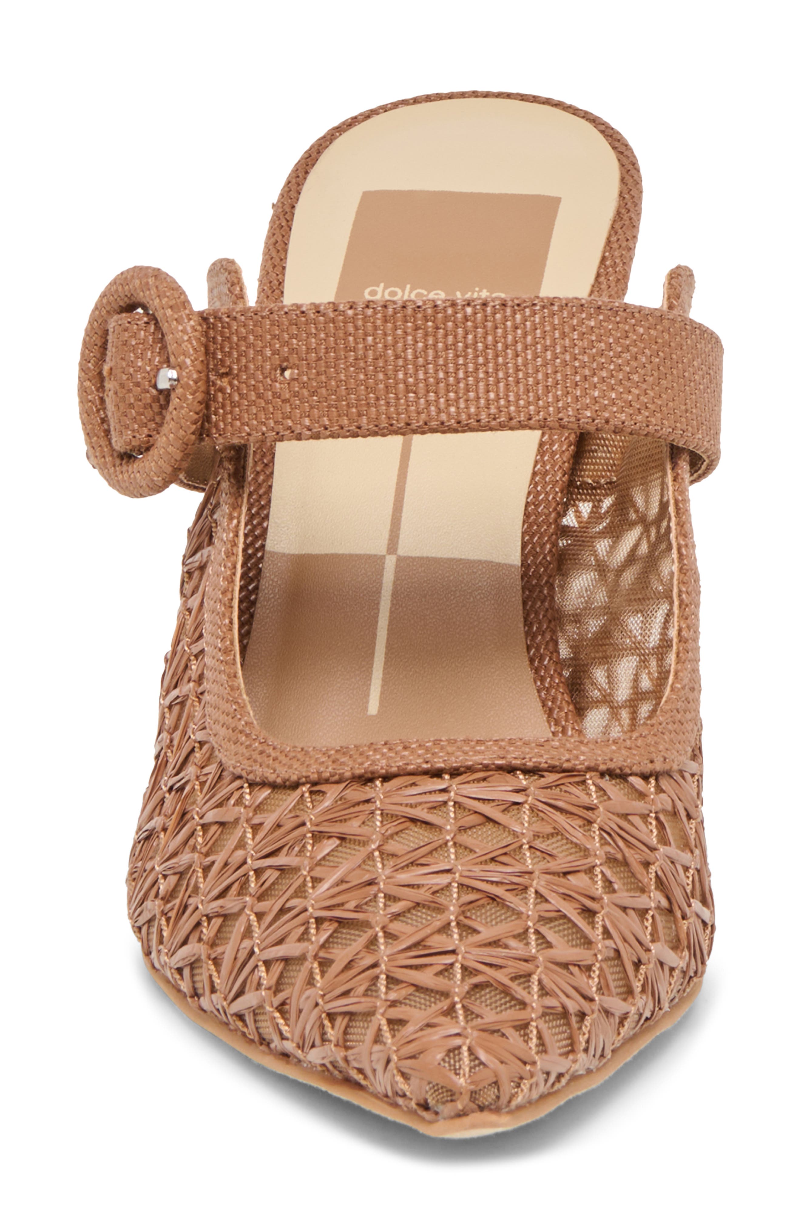 Dolce Vita Keekee Pointed Toe Pump, Alternate, color, Mid Brown Cross Hatc