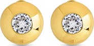 Sterling Forever Zora Cubic Zirconia Dome Stud Earrings