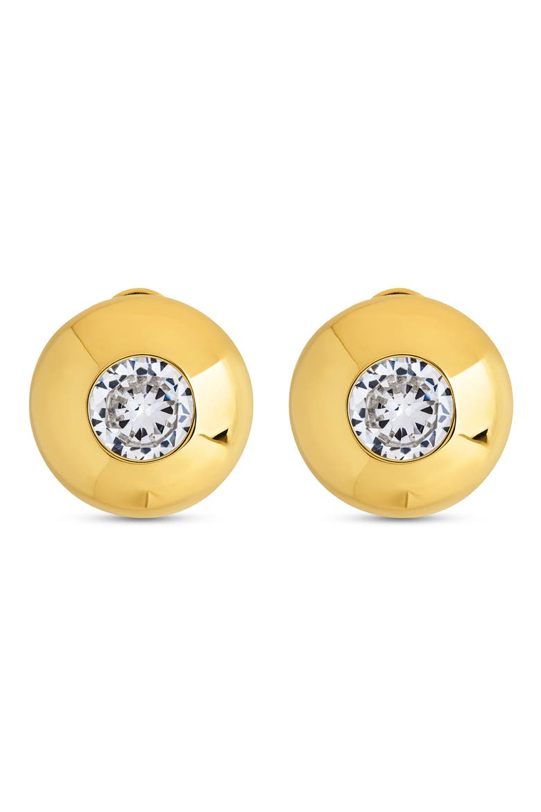 Zora Cubic Zirconia Dome Stud Earrings video