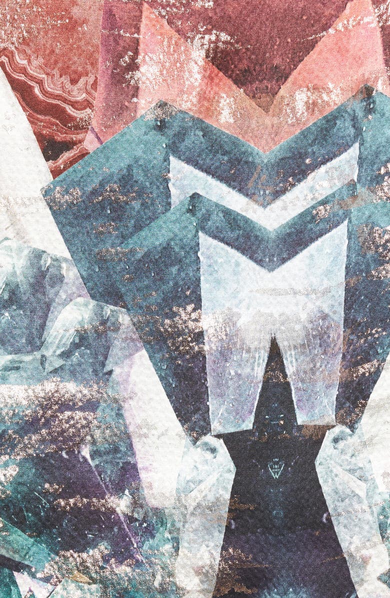 Ted Baker London Mirrored Minerals Silk Cape Scarf, Alternate, color, 