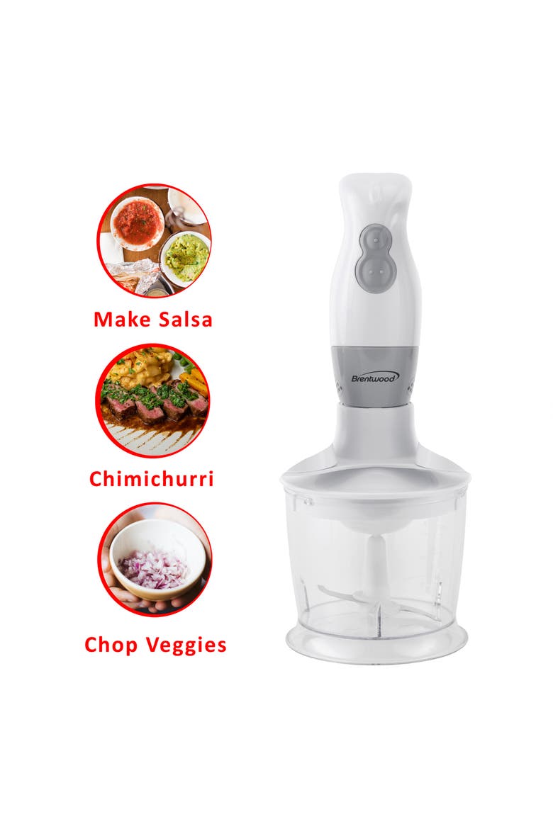 2 Speed Hand Blender with Balloon Whisk, Alternate, color, White