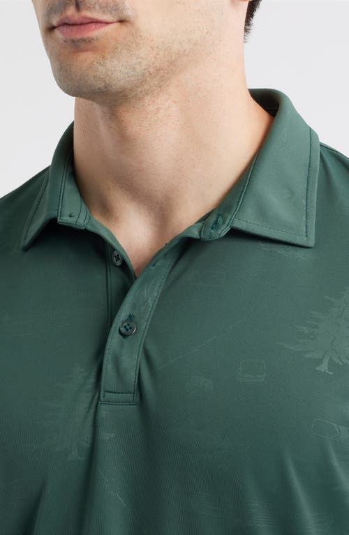Swannies Brehm Outdoors Print Performance Golf Polo In Green