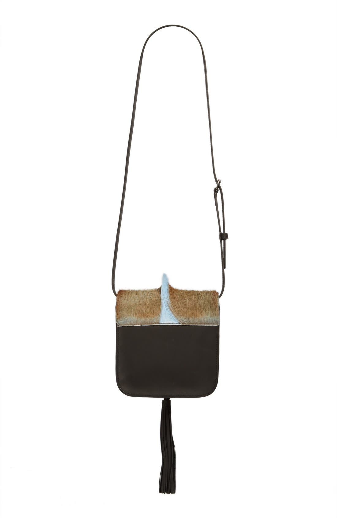 Brother Vellies 'Palma' Springbok & Leather Crossbody Bag, Alternate, color, 