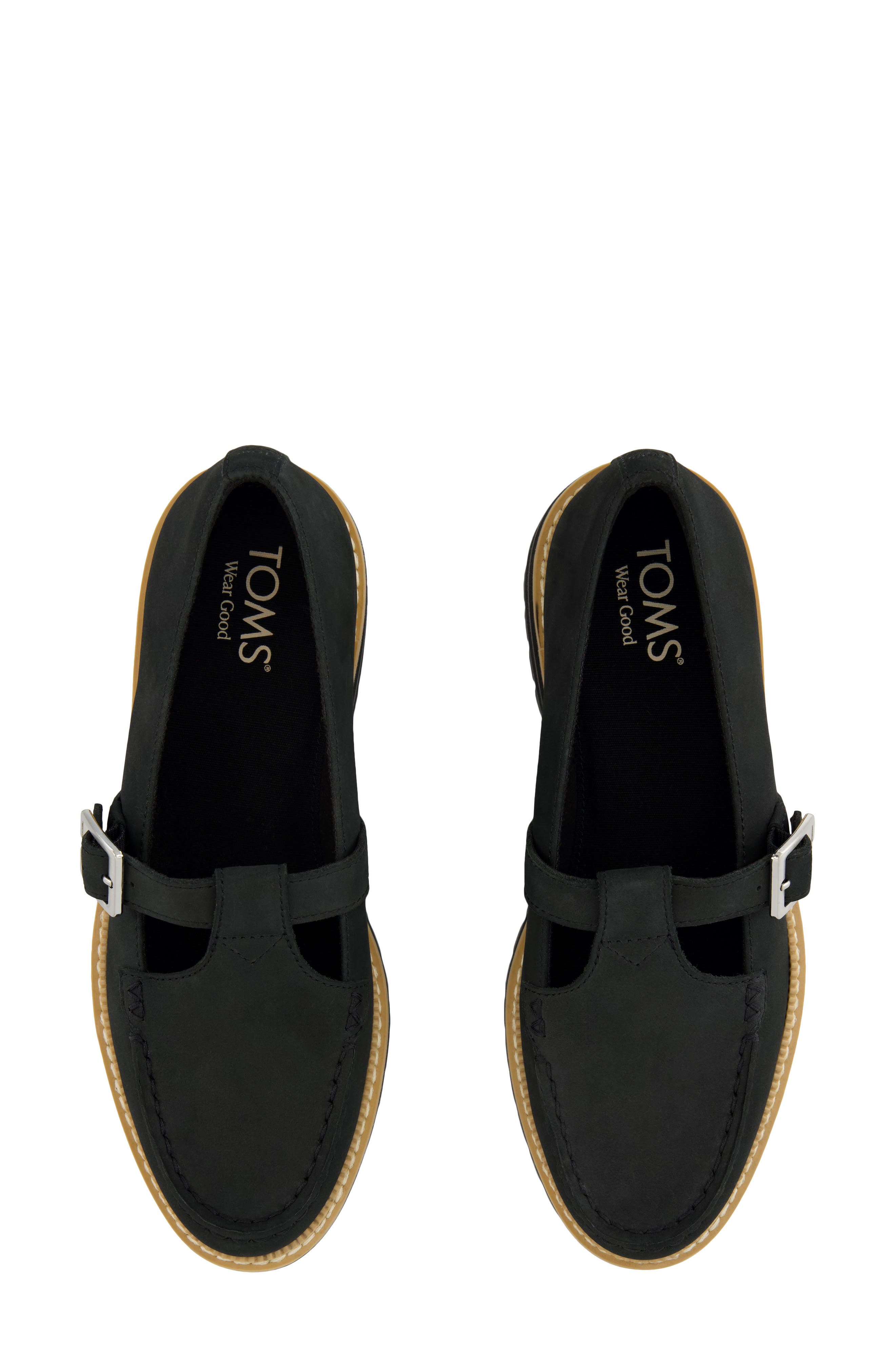 Cara Mary Jane Flat, Alternate, color, BLACK