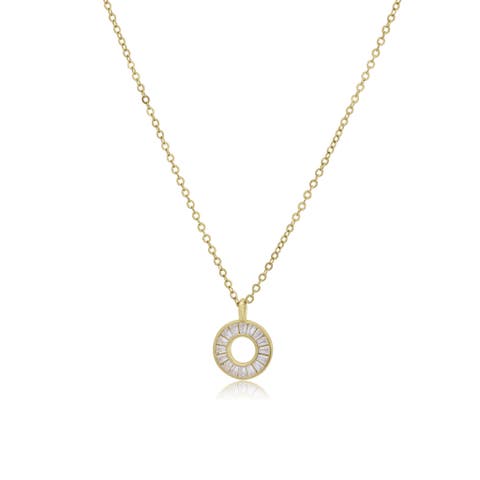 Baguette CZ Circle Necklace