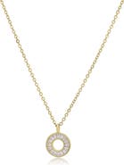 The Lovery Fine Jewelry Baguette CZ Circle Necklace