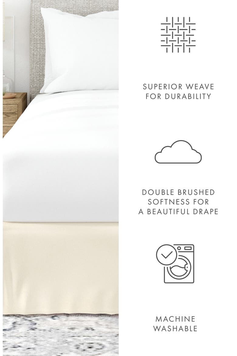 Premium Pleated Dust Ruffle Bed Skirt, Alternate, color, IVORY
