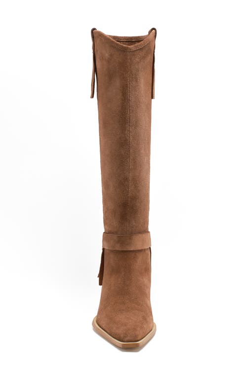 Free People Faith Fringe Western Boots Sand In Brown