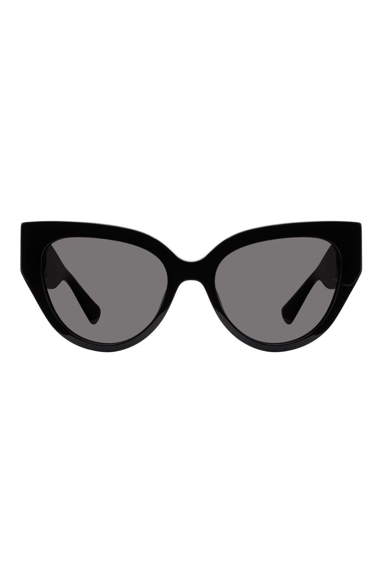 54mm Cat Eye Sunglasses, Main, color, BLACK/ SMOKE