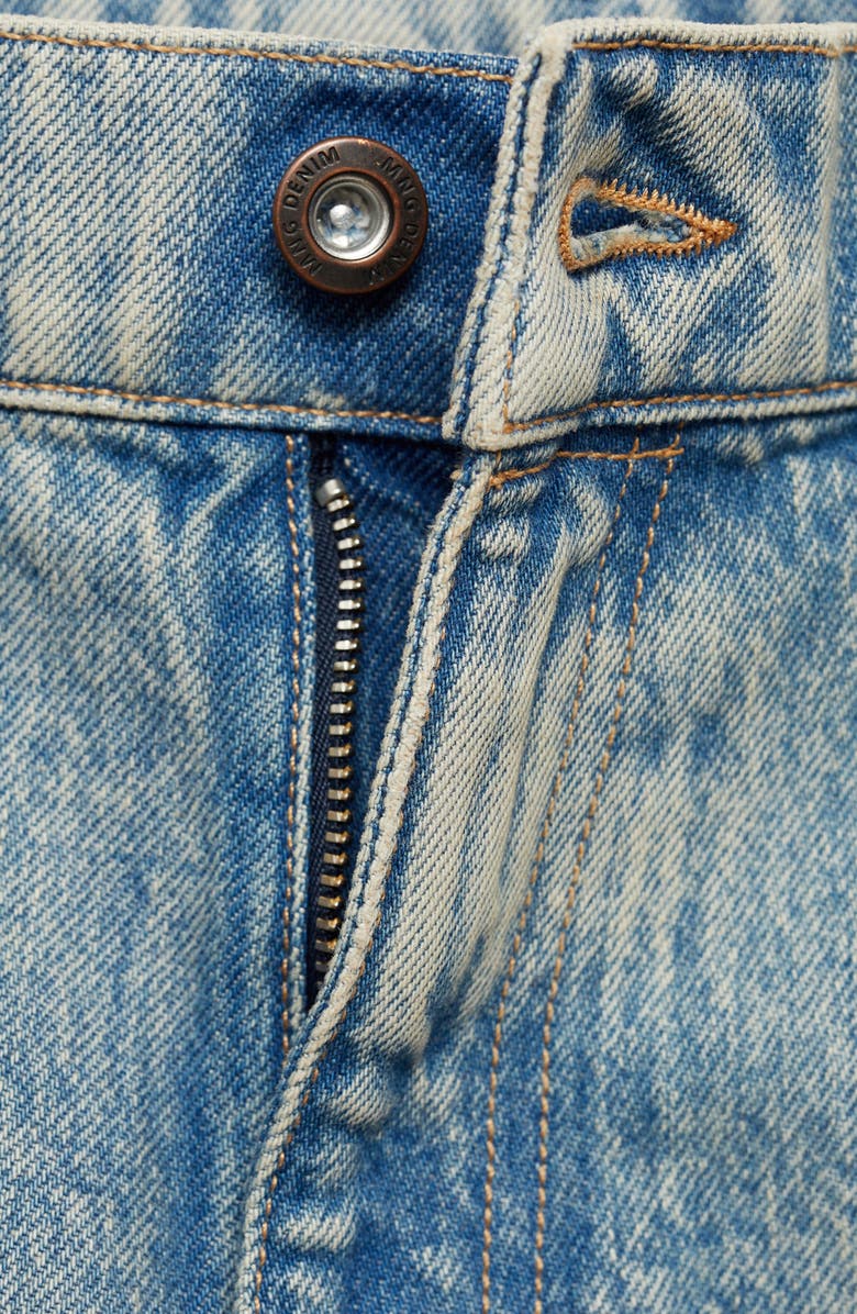 MANGO Straight Leg Cuffed Jeans, Alternate, color, 