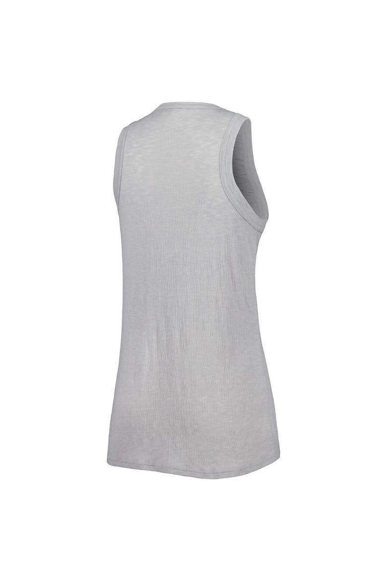 Women's Soft as a Grape Gray Miami Marlins Tri-Blend Tank Top, Alternate, color, Gray