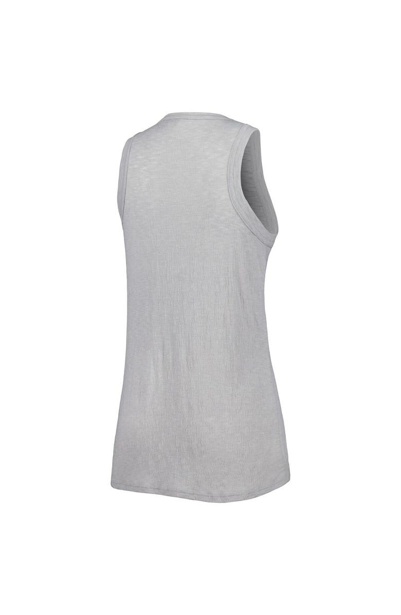 SOFT AS A GRAPE Women's Soft as a Grape Gray Miami Marlins Tri-Blend Tank Top, Alternate, color, Gray