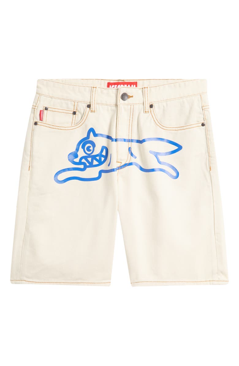 ICECREAM Cream Jean Strawberry Fit Denim Shorts, Alternate, color, Whisper White