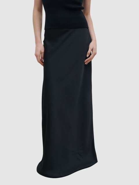 Breya Satin Maxi Skirt