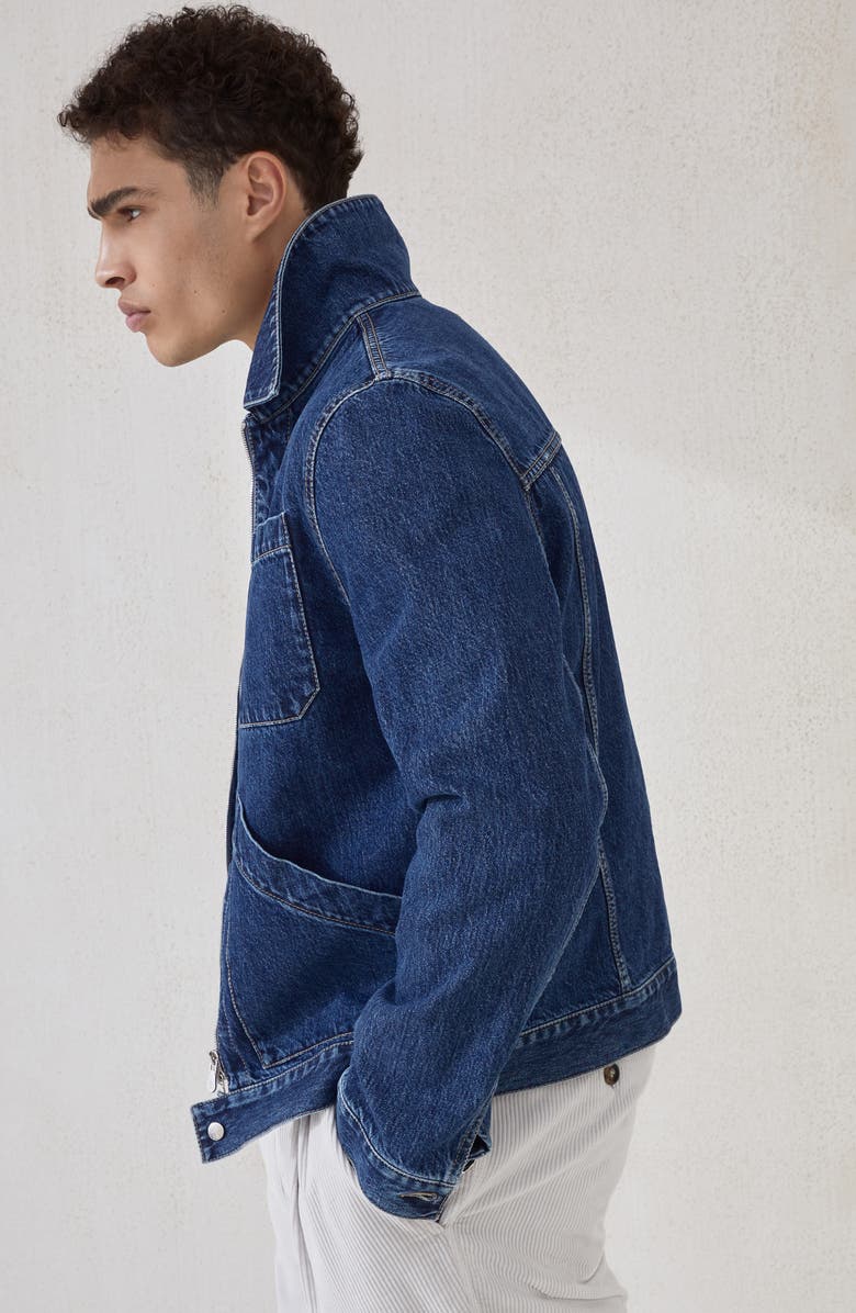 Brunello Cucinelli Denim jacket, Alternate, color, Medium Denim