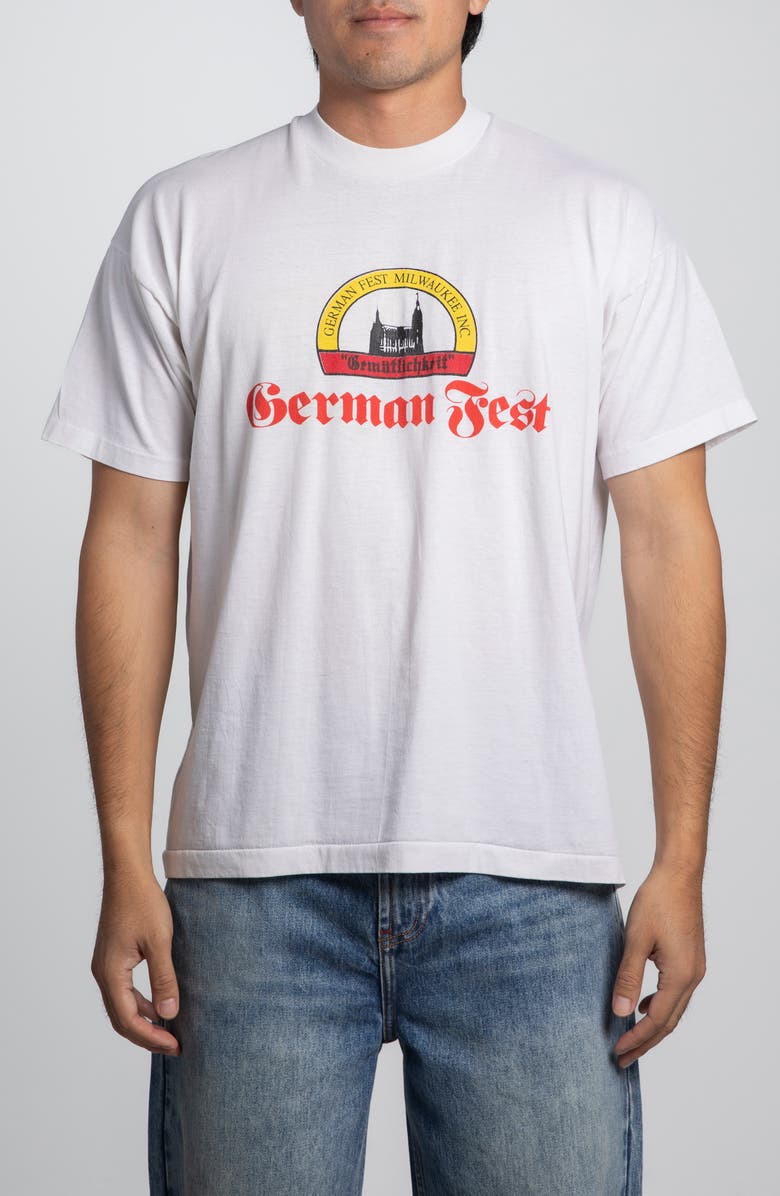 Elwood Vintage Milwaukee German Fest Tee, Main, color, White