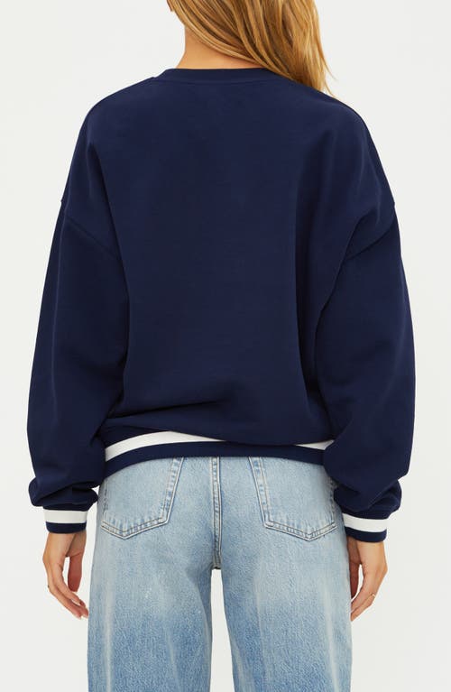 Beach Riot Devyn Gameday Appliqué Sweatshirt In Blue