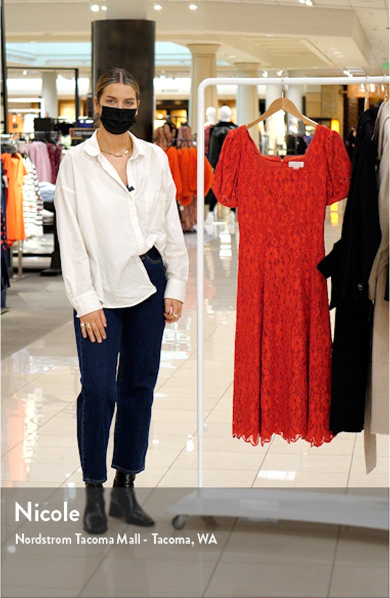 Lace Fit & Flare Dress, sales video thumbnail