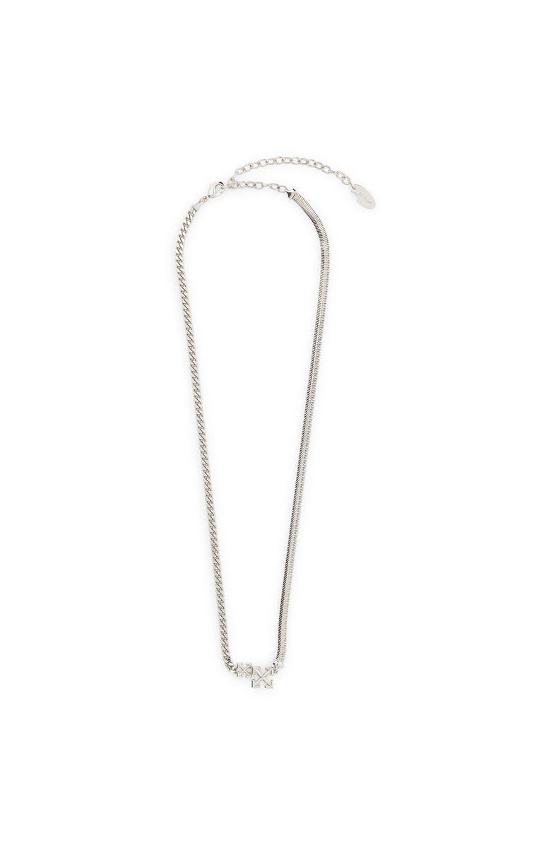 OFF WHITE Men's Double Arrow Necklace, Main, color, 