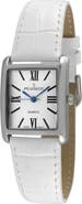 Peugeot Roma Tank Leather Strap Watch - 26x32MM