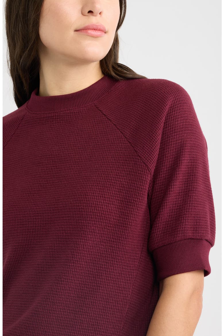 Bubble Sleeve Sweatshirt, Alternate, color, BURGUNDY LONDON