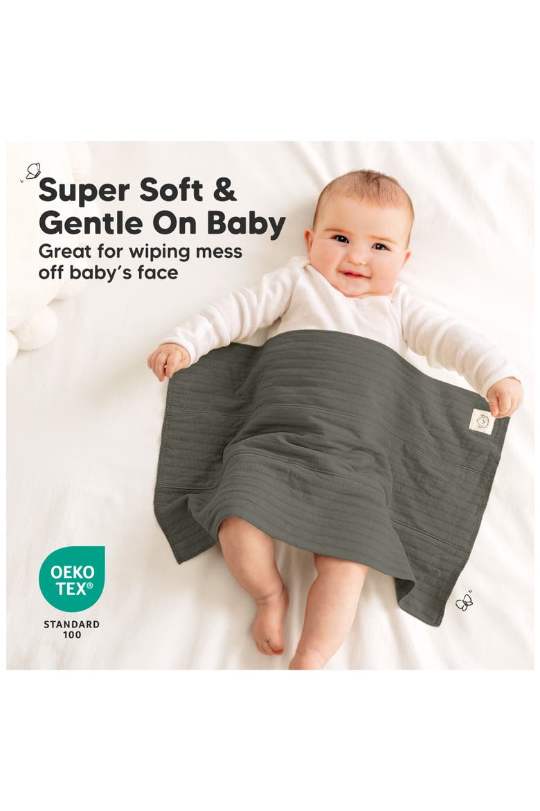 6-Pack Shea (Stria) Burp Cloths, Alternate, color, Granite
