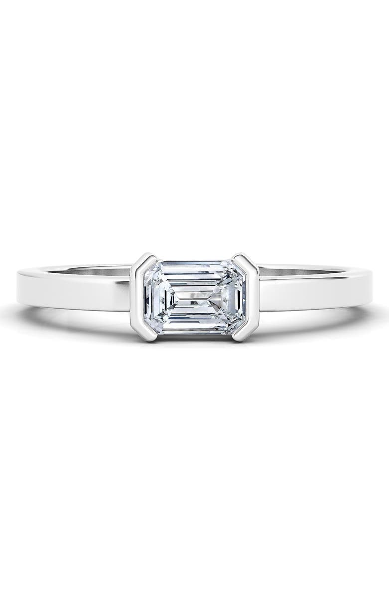 HauteCarat Lab Grown Emerald Diamond Band Ring, Alternate, color,