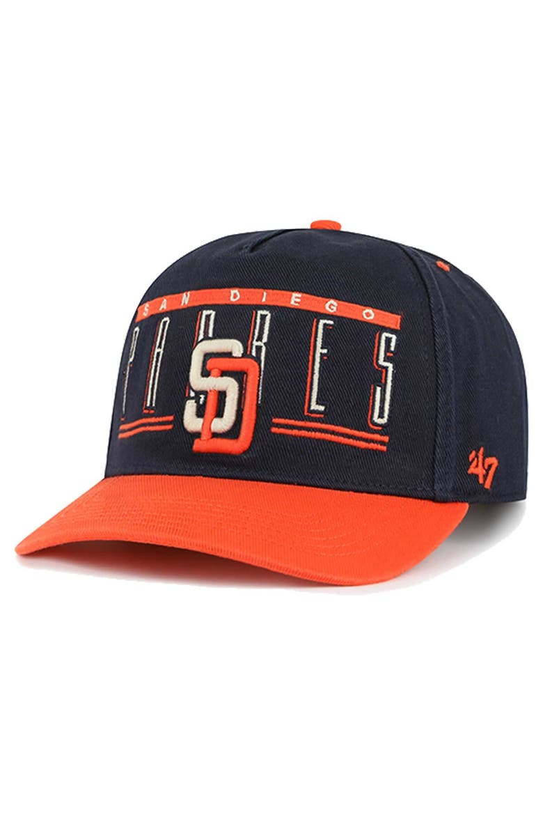 Men's '47 Navy San Diego Padres  Double Headed Baseline Hitch Adjustable Hat, Main, color, Navy