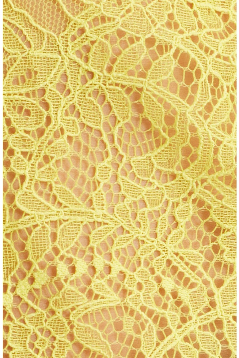 Slim Fit Lace Button-Up Shirt, Alternate, color, YELLOW RASCHEL LACE