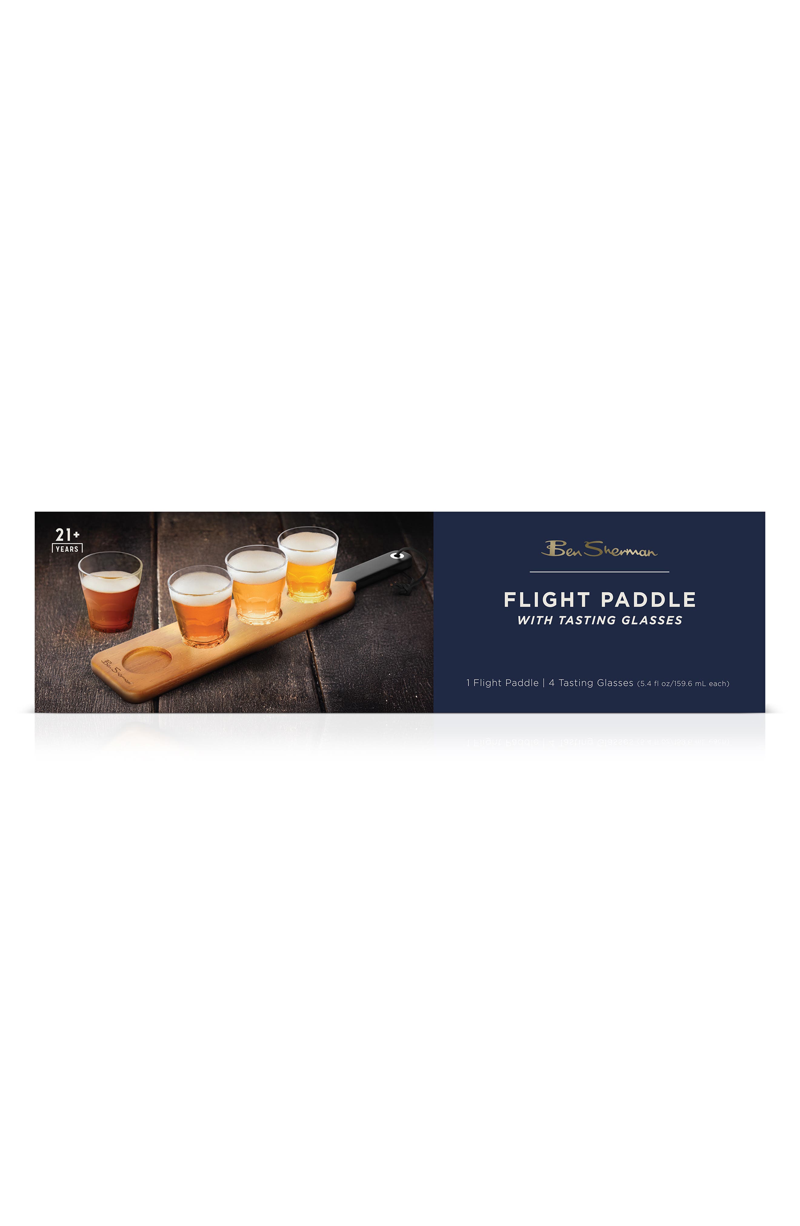 Set of 4 Tasting Glasses & Flight Paddle