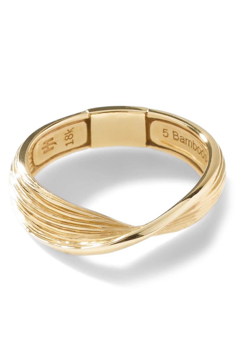John Hardy Bamboo Striated Band Ring, Alternate, color,