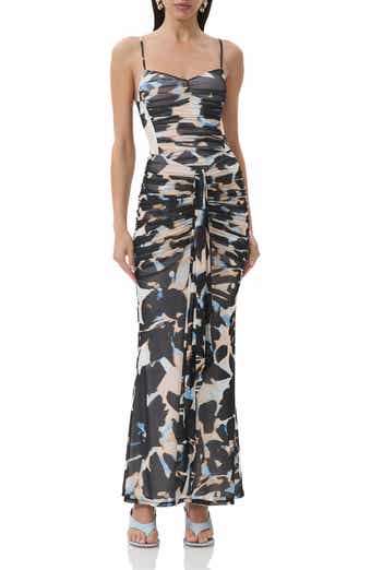 Azula Ruched Draped Maxi Dress