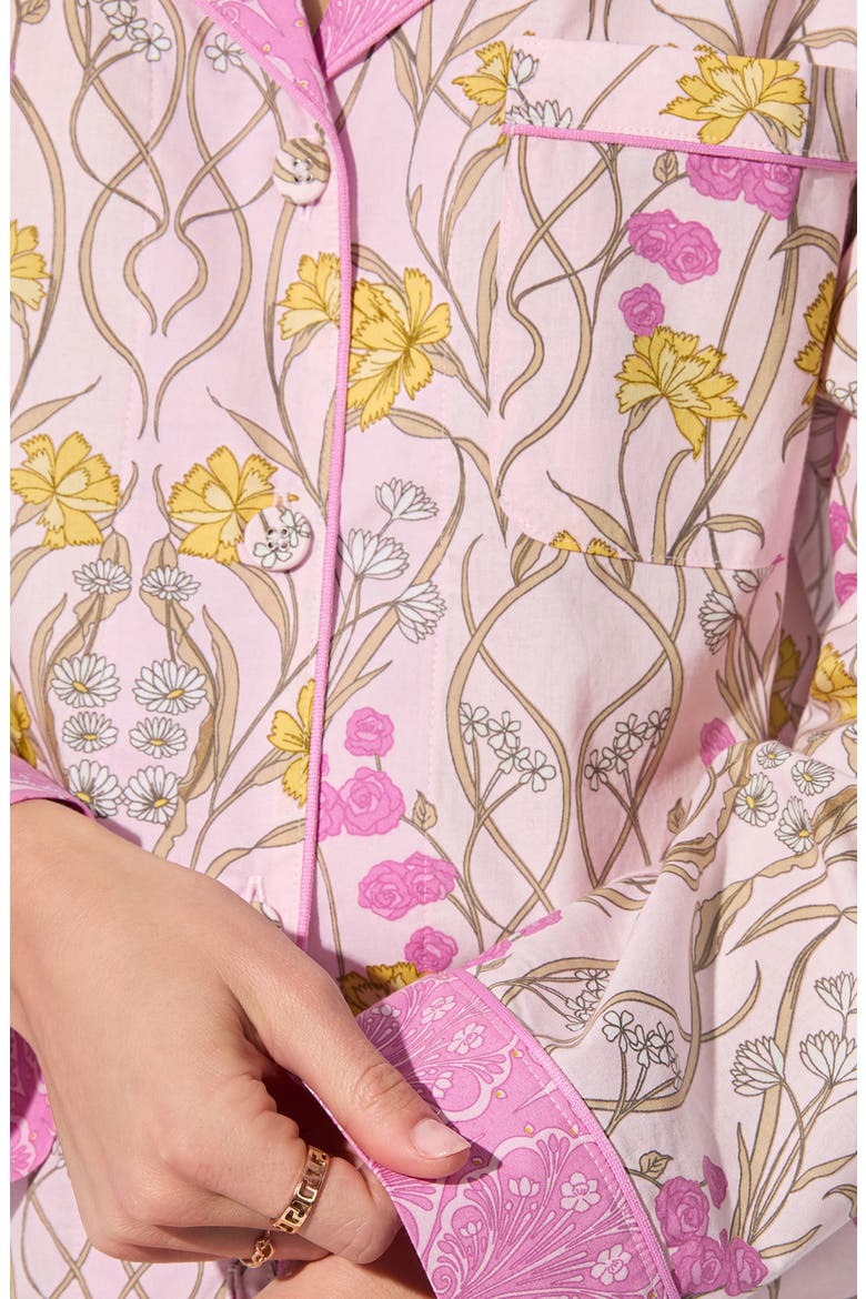 Organic Cotton Poplin Pajamas, Alternate, color, FLEUR NOUVEAU