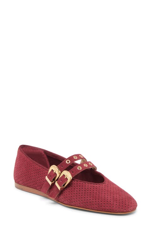 Baylee Grommet Mary Jane Flat (Women)