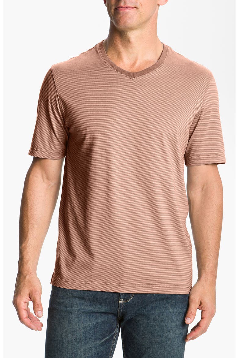 'Zeus' V-Neck T-Shirt, Main, color, SOFT CORAL