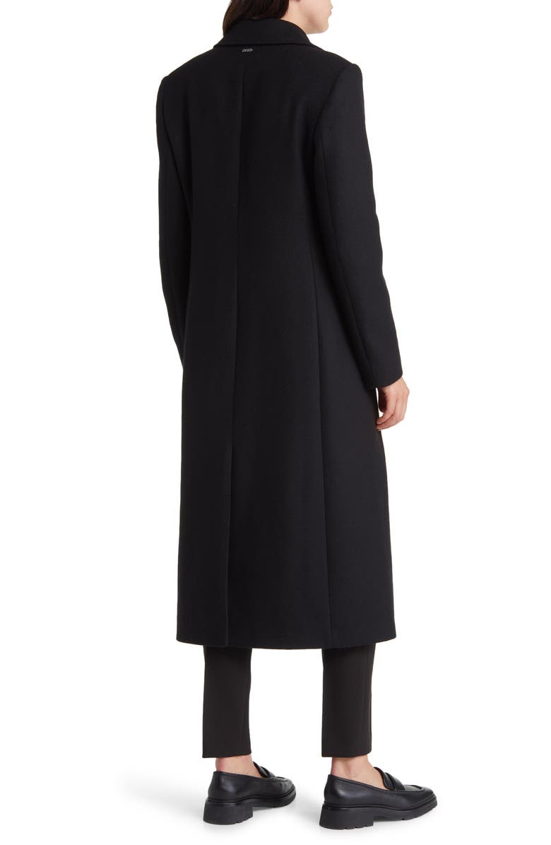 BOSS Clafa Wool Blend Longline Coat, Alternate, color, Blk