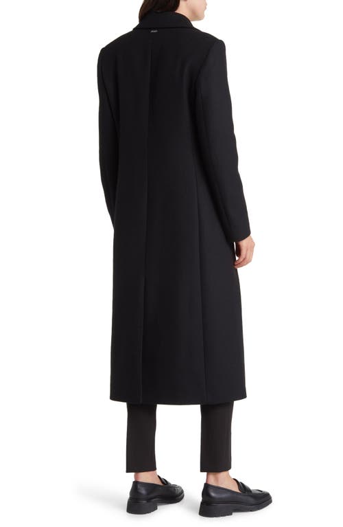 Hugo Boss Boss Clafa Wool Blend Longline Coat In Black