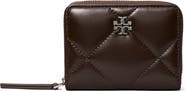 Tory Burch Kira Pavé Diamond Quilted Leather Zip Card Case