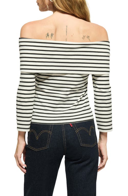 NATION LTD NATION LTD ALEXI STRIPE OFF THE SHOULDER TOP