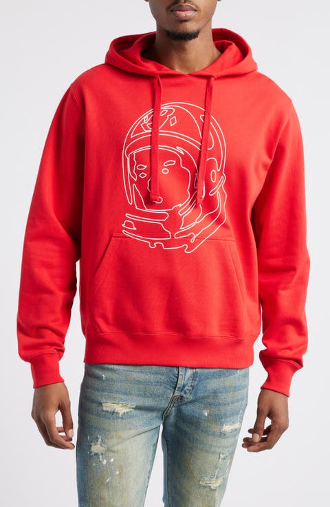 Line Helmet Cotton Blend Graphic Hoodie