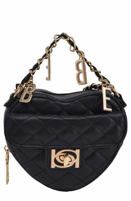 bebe Solana Quilted Heart Crossbody Bag