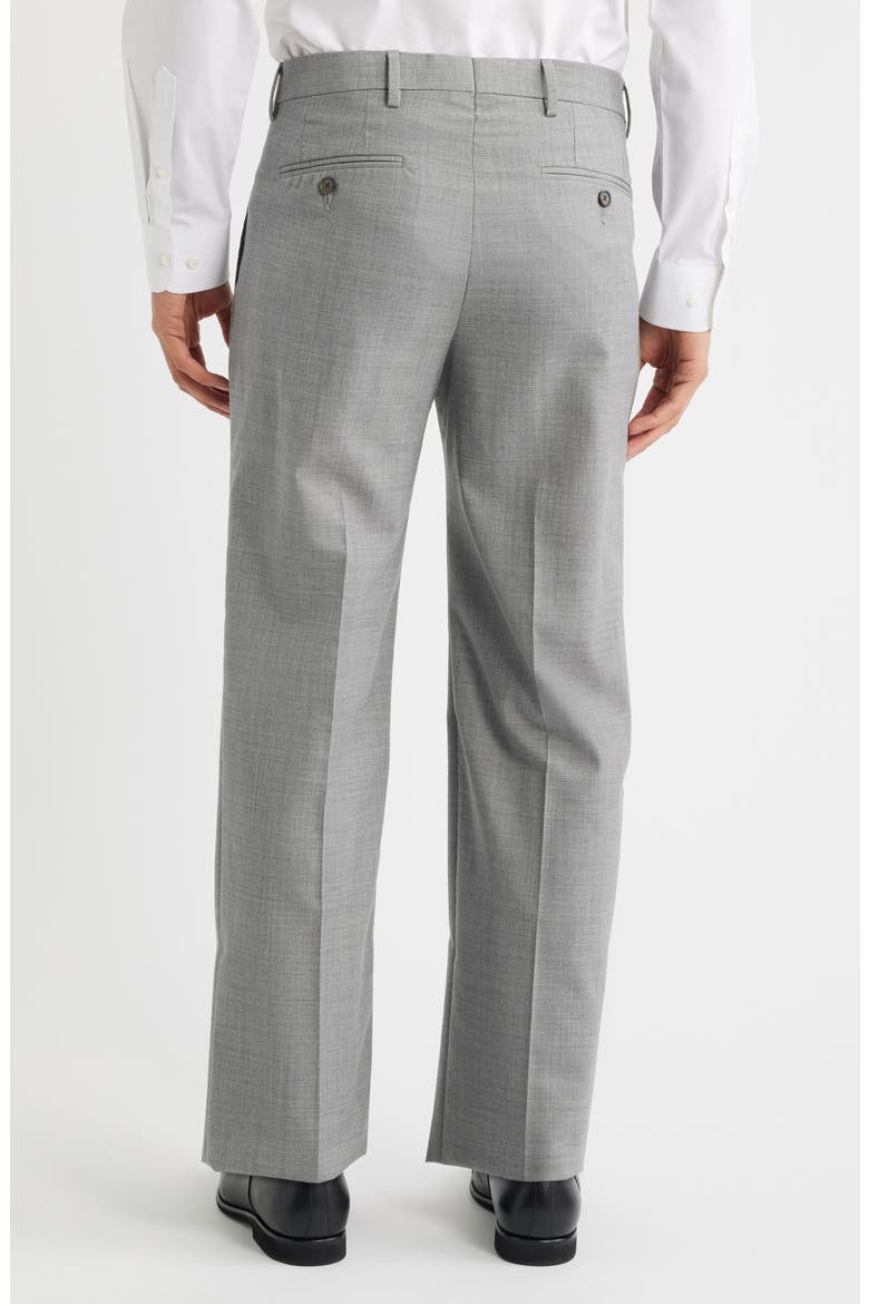 Flat Front Tropical Weight Wool Dress Pants, Alternate, color, PEARL GREY