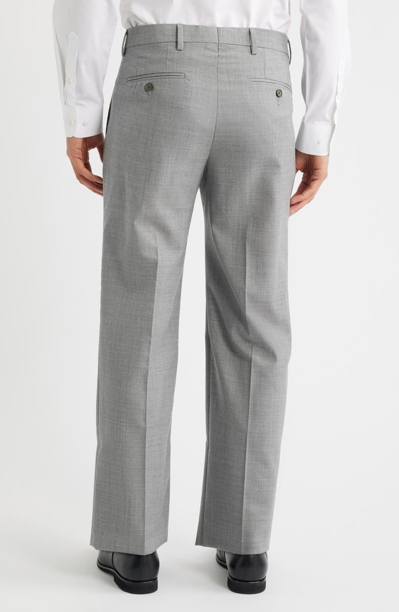 Berle Flat Front Tropical Weight Wool Dress Pants, Alternate, color, Pearl Grey