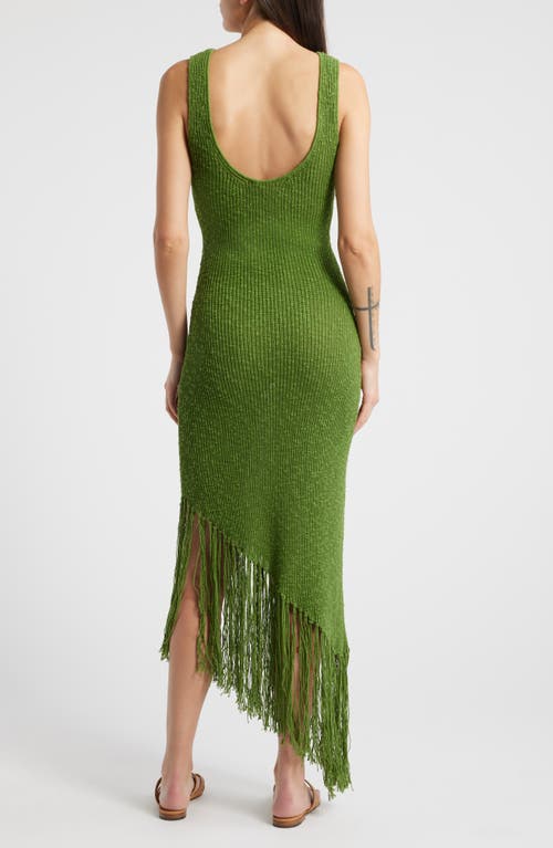 Rails Rylee Sleeveless Fringed Midi Dress In Banana Palm