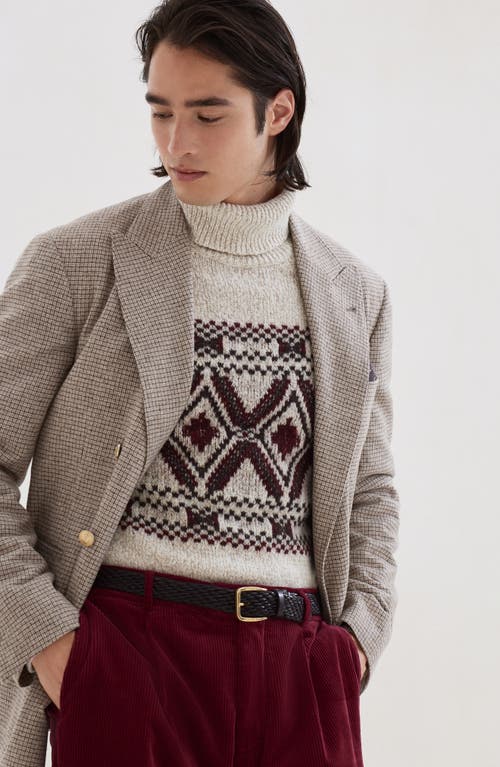 Brunello Cucinelli Beige Wool And Silk Double-breasted Blazer In Brown