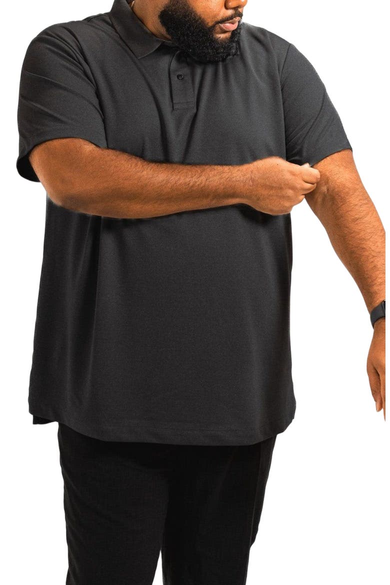 Men's Big and Tall Casual Commuter Tech Polo, Alternate, color, Black