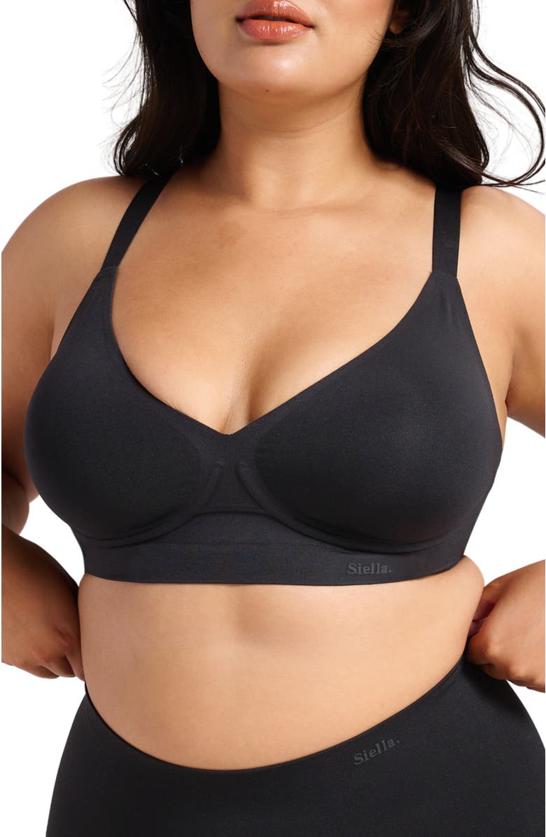 Siella Sculpt V-Neck Bra, Main, color, Black