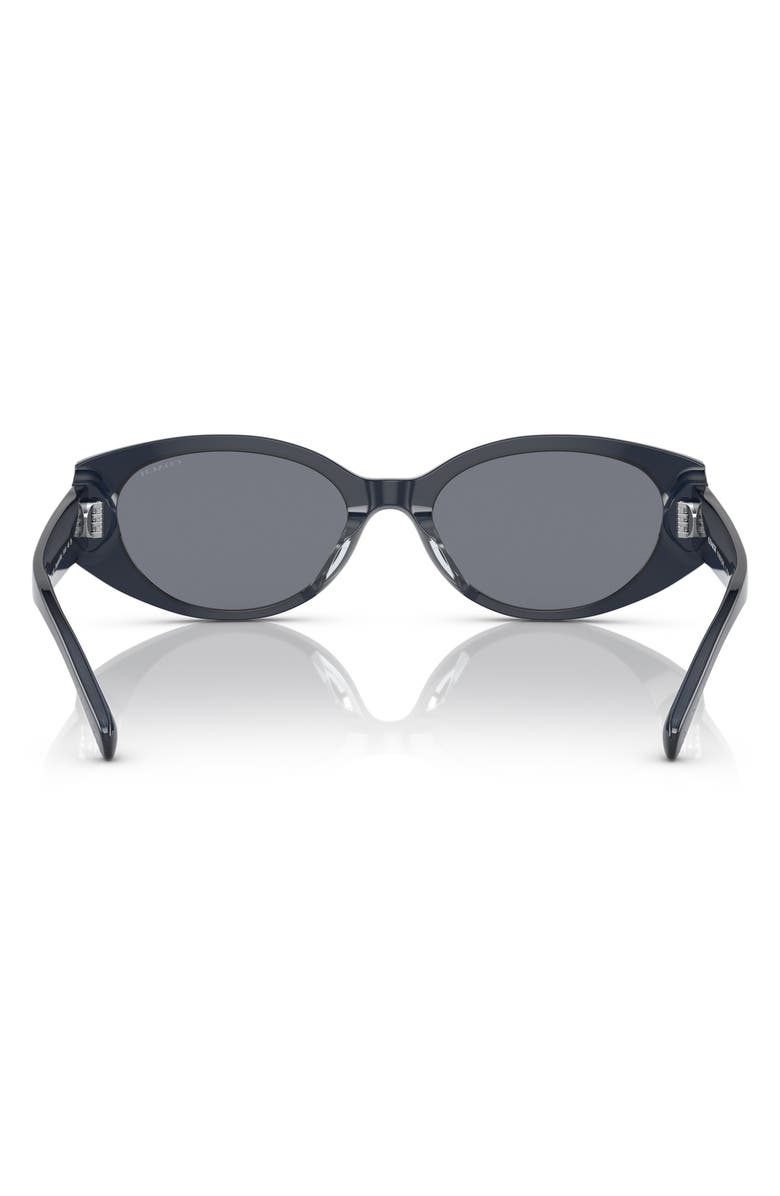 COACH 54mm Gradient Oval Sunglasses, Alternate, color, Transparent Blue