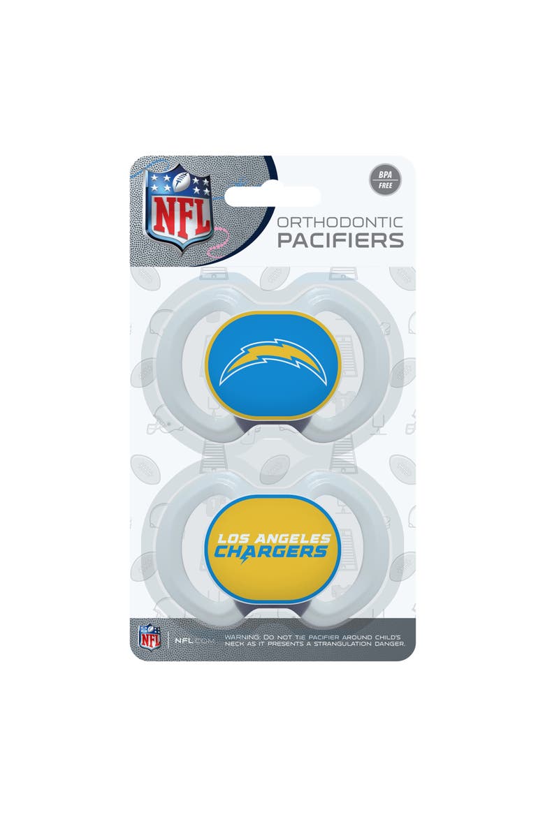 Los Angeles Chargers Pacifier 2-Pack, Alternate, color, Multicolor