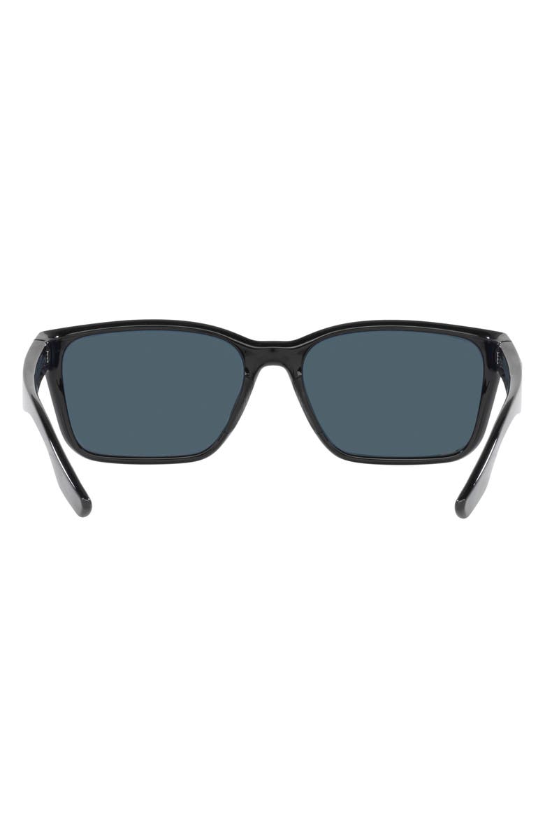 Costa Del Mar Palmas 57mm Polarized Rectangular Sunglasses, Alternate, color, Black